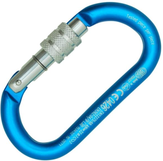 OVAL ALU CLASSIC SCREW SLEEVE(OVAL ALÜMİNYUM VİDALI KİLİTLİ KARABİNA)